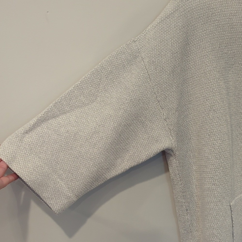 J. Jill Knit Sweatshirt‎ 3/4 Sleeve Funnel Neck Gray size Medium image 6